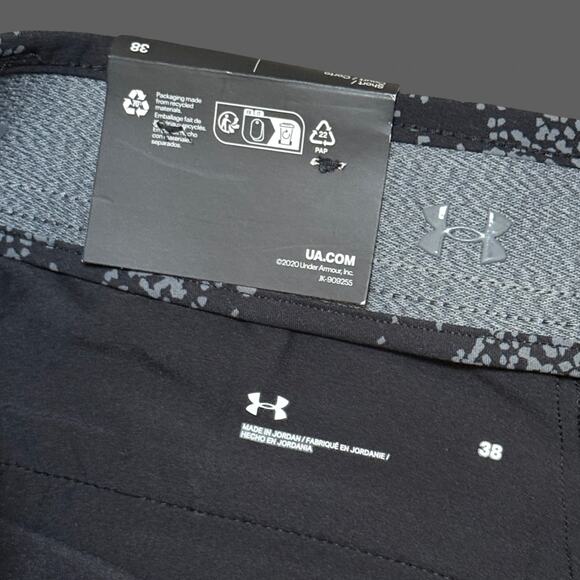 Under Armour Golf Printed Shorts Men’s 38 NWT Black/Gray 10" Inseam - Picture 6 of 10